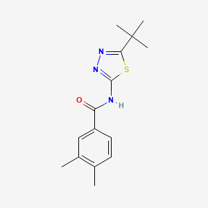 N-(5-tert-butyl-1,3,4-thiadiazol-2-yl)-3,4-dimethylbenzamide