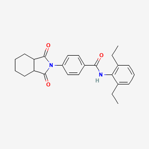 molecular formula C25H28N2O3 B3976709 N-(2,6-diethylphenyl)-4-(1,3-dioxooctahydro-2H-isoindol-2-yl)benzamide 