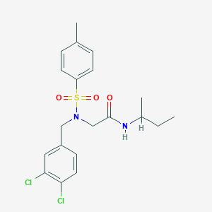 molecular formula C20H24Cl2N2O3S B3976733 N~1~-(sec-butyl)-N~2~-(3,4-dichlorobenzyl)-N~2~-[(4-methylphenyl)sulfonyl]glycinamide 