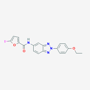 molecular formula C19H15IN4O3 B397675 N-[2-(4-ethoxyphenyl)-2H-1,2,3-benzotriazol-5-yl]-5-iodo-2-furamide 