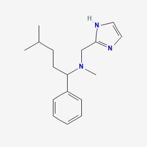 molecular formula C17H25N3 B3976753 (1H-imidazol-2-ylmethyl)methyl(4-methyl-1-phenylpentyl)amine 