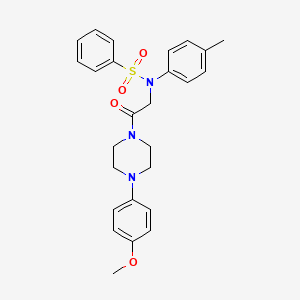 molecular formula C26H29N3O4S B3976767 N-{2-[4-(4-methoxyphenyl)-1-piperazinyl]-2-oxoethyl}-N-(4-methylphenyl)benzenesulfonamide 