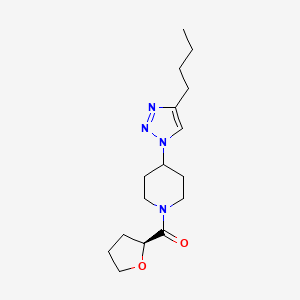 molecular formula C16H26N4O2 B3976781 4-(4-butyl-1H-1,2,3-triazol-1-yl)-1-[(2S)-tetrahydrofuran-2-ylcarbonyl]piperidine 