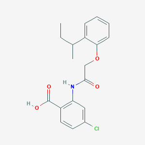 molecular formula C19H20ClNO4 B3976789 2-{[(2-sec-butylphenoxy)acetyl]amino}-4-chlorobenzoic acid 