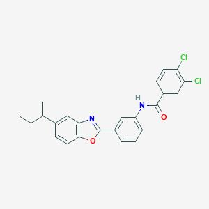 molecular formula C24H20Cl2N2O2 B397679 N-[3-(5-sec-butyl-1,3-benzoxazol-2-yl)phenyl]-3,4-dichlorobenzamide 