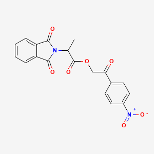 molecular formula C19H14N2O7 B3976815 2-(4-nitrophenyl)-2-oxoethyl 2-(1,3-dioxo-1,3-dihydro-2H-isoindol-2-yl)propanoate 