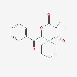 molecular formula C19H22O4 B3976835 1-benzoyl-4,4-dimethyl-2-oxaspiro[5.5]undecane-3,5-dione 
