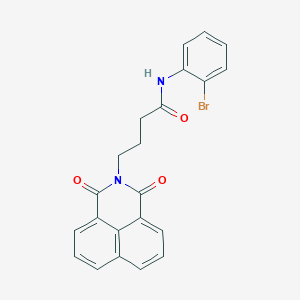molecular formula C22H17BrN2O3 B3976843 N-(2-bromophenyl)-4-(1,3-dioxo-1H-benzo[de]isoquinolin-2(3H)-yl)butanamide 