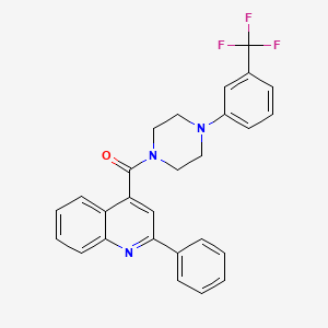 molecular formula C27H22F3N3O B3976855 2-phenyl-4-({4-[3-(trifluoromethyl)phenyl]-1-piperazinyl}carbonyl)quinoline 