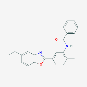 molecular formula C24H22N2O2 B397686 N-[5-(5-ethyl-1,3-benzoxazol-2-yl)-2-methylphenyl]-2-methylbenzamide 