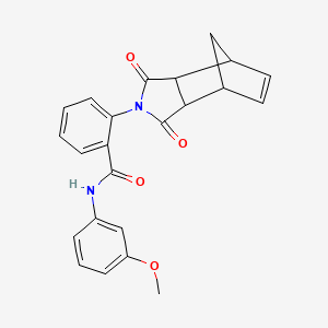molecular formula C23H20N2O4 B3976871 2-(3,5-dioxo-4-azatricyclo[5.2.1.0~2,6~]dec-8-en-4-yl)-N-(3-methoxyphenyl)benzamide 