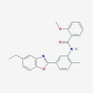 molecular formula C24H22N2O3 B397689 N-[5-(5-ethyl-1,3-benzoxazol-2-yl)-2-methylphenyl]-2-methoxybenzamide 