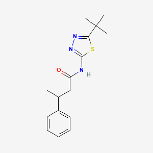 N-(5-tert-butyl-1,3,4-thiadiazol-2-yl)-3-phenylbutanamide