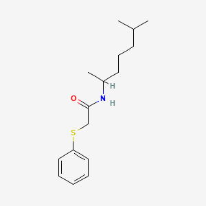 molecular formula C16H25NOS B3976911 N-(1,5-dimethylhexyl)-2-(phenylthio)acetamide 