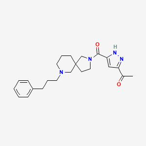 1-(5-{[7-(3-phenylpropyl)-2,7-diazaspiro[4.5]dec-2-yl]carbonyl}-1H-pyrazol-3-yl)ethanone