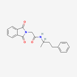 molecular formula C20H20N2O3 B3976943 2-(1,3-dioxo-1,3-dihydro-2H-isoindol-2-yl)-N-(1-methyl-3-phenylpropyl)acetamide 