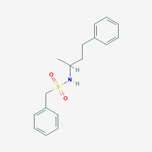molecular formula C17H21NO2S B3976957 N-(1-methyl-3-phenylpropyl)-1-phenylmethanesulfonamide 