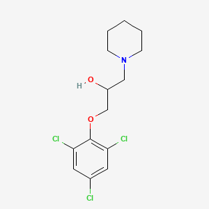 molecular formula C14H18Cl3NO2 B3976963 1-(1-piperidinyl)-3-(2,4,6-trichlorophenoxy)-2-propanol 
