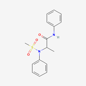 molecular formula C16H18N2O3S B3976977 N~2~-(methylsulfonyl)-N~1~,N~2~-diphenylalaninamide 