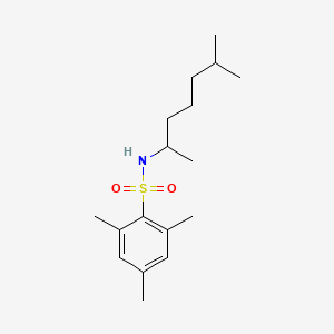 molecular formula C17H29NO2S B3977021 N-(1,5-dimethylhexyl)-2,4,6-trimethylbenzenesulfonamide 