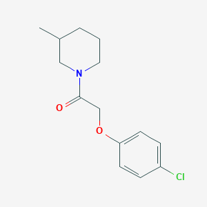 molecular formula C14H18ClNO2 B3977024 1-[(4-chlorophenoxy)acetyl]-3-methylpiperidine 
