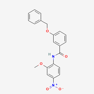 molecular formula C21H18N2O5 B3977041 3-(benzyloxy)-N-(2-methoxy-4-nitrophenyl)benzamide 