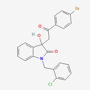 3-[2-(4-bromophenyl)-2-oxoethyl]-1-(2-chlorobenzyl)-3-hydroxy-1,3-dihydro-2H-indol-2-one