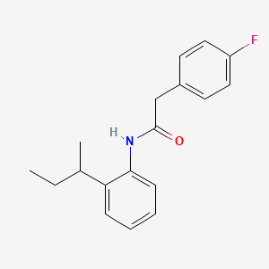 molecular formula C18H20FNO B3977082 N-(2-sec-butylphenyl)-2-(4-fluorophenyl)acetamide 