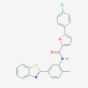 N-[5-(1,3-benzothiazol-2-yl)-2-methylphenyl]-5-(4-chlorophenyl)furan-2-carboxamide