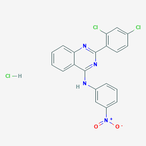 molecular formula C20H13Cl3N4O2 B3977090 2-(2,4-dichlorophenyl)-N-(3-nitrophenyl)-4-quinazolinamine hydrochloride 