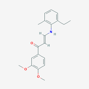 1-(3,4-dimethoxyphenyl)-3-[(2-ethyl-6-methylphenyl)amino]-2-propen-1-one