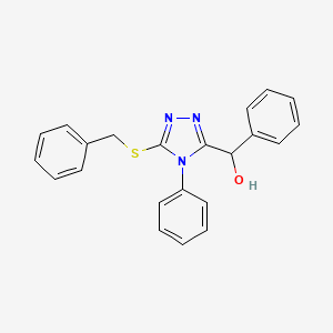 molecular formula C22H19N3OS B3977116 [5-(benzylthio)-4-phenyl-4H-1,2,4-triazol-3-yl](phenyl)methanol 