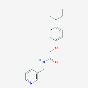 molecular formula C18H22N2O2 B3977119 2-(4-sec-butylphenoxy)-N-(3-pyridinylmethyl)acetamide 
