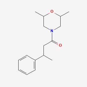 molecular formula C16H23NO2 B3977139 2,6-dimethyl-4-(3-phenylbutanoyl)morpholine 
