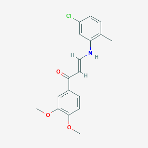 3-[(5-chloro-2-methylphenyl)amino]-1-(3,4-dimethoxyphenyl)-2-propen-1-one