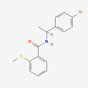 molecular formula C16H16BrNOS B3977154 N-[1-(4-bromophenyl)ethyl]-2-(methylthio)benzamide 