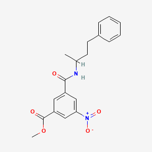 molecular formula C19H20N2O5 B3977166 methyl 3-{[(1-methyl-3-phenylpropyl)amino]carbonyl}-5-nitrobenzoate 