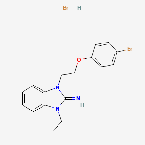 molecular formula C17H19Br2N3O B3977276 1-[2-(4-bromophenoxy)ethyl]-3-ethyl-1,3-dihydro-2H-benzimidazol-2-imine hydrobromide 