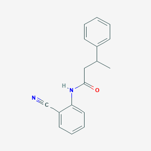 molecular formula C17H16N2O B3977290 N-(2-cyanophenyl)-3-phenylbutanamide 