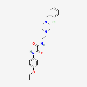 molecular formula C23H29ClN4O3 B3977293 N-{2-[4-(2-chlorobenzyl)-1-piperazinyl]ethyl}-N'-(4-ethoxyphenyl)ethanediamide 