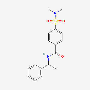 molecular formula C17H20N2O3S B3977298 4-[(dimethylamino)sulfonyl]-N-(1-phenylethyl)benzamide 
