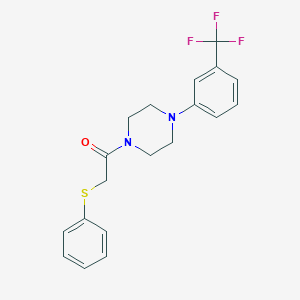 molecular formula C19H19F3N2OS B3977305 1-[(phenylthio)acetyl]-4-[3-(trifluoromethyl)phenyl]piperazine 
