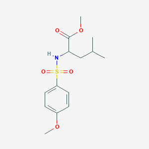 molecular formula C14H21NO5S B3977308 methyl N-[(4-methoxyphenyl)sulfonyl]leucinate 