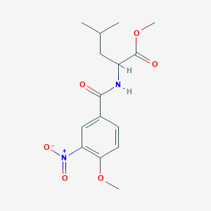 molecular formula C15H20N2O6 B3977323 methyl N-(4-methoxy-3-nitrobenzoyl)leucinate 
