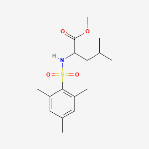 molecular formula C16H25NO4S B3977330 methyl N-(mesitylsulfonyl)leucinate 