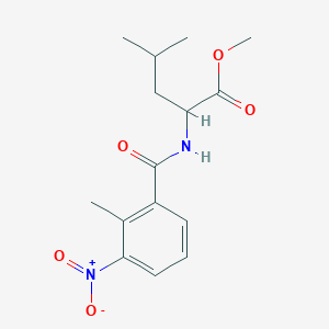 molecular formula C15H20N2O5 B3977337 methyl N-(2-methyl-3-nitrobenzoyl)leucinate 