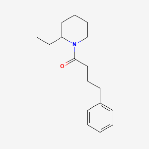 molecular formula C17H25NO B3977345 2-ethyl-1-(4-phenylbutanoyl)piperidine 