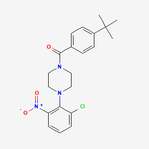 molecular formula C21H24ClN3O3 B3977347 1-(4-tert-butylbenzoyl)-4-(2-chloro-6-nitrophenyl)piperazine 