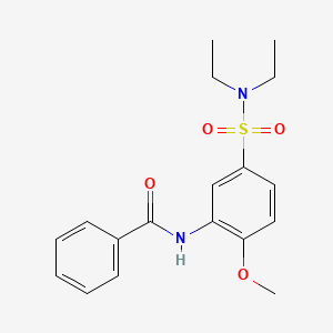 molecular formula C18H22N2O4S B3977354 N-{5-[(diethylamino)sulfonyl]-2-methoxyphenyl}benzamide 