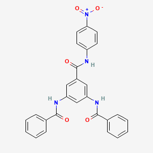 molecular formula C27H20N4O5 B3977372 3,5-bis(benzoylamino)-N-(4-nitrophenyl)benzamide 